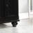 Ferla Transitional Rectangular 2-Door TV Stand with Round Bun Legs in Black