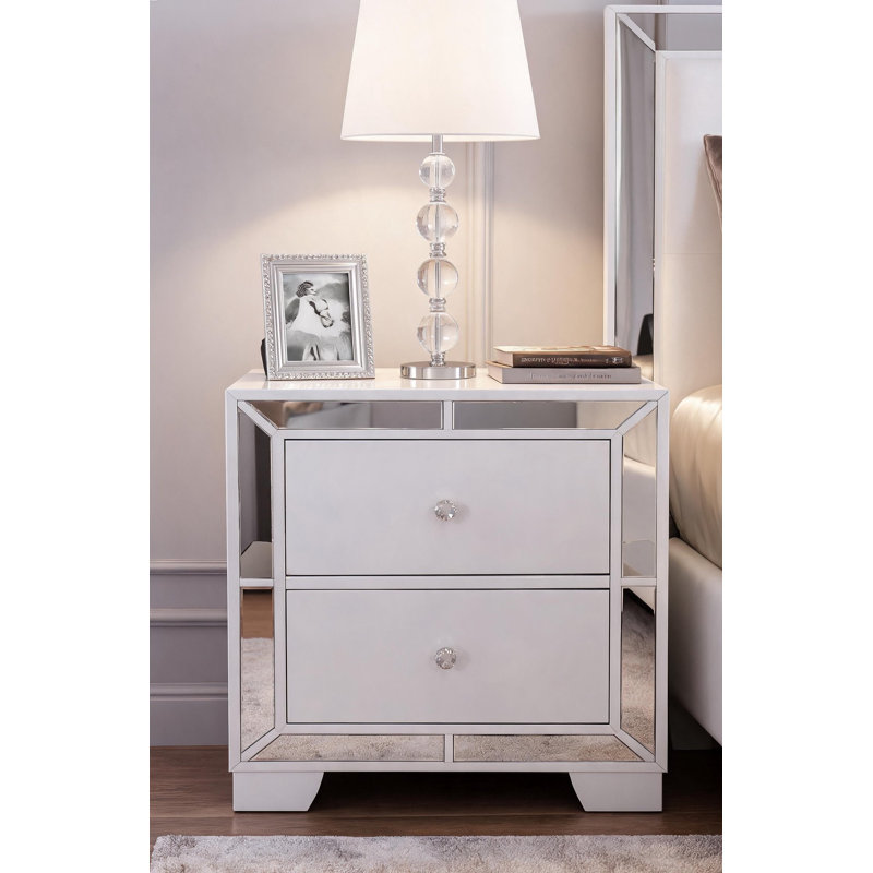 Fazeley Solid + Manufactured Wood Nightstand, White