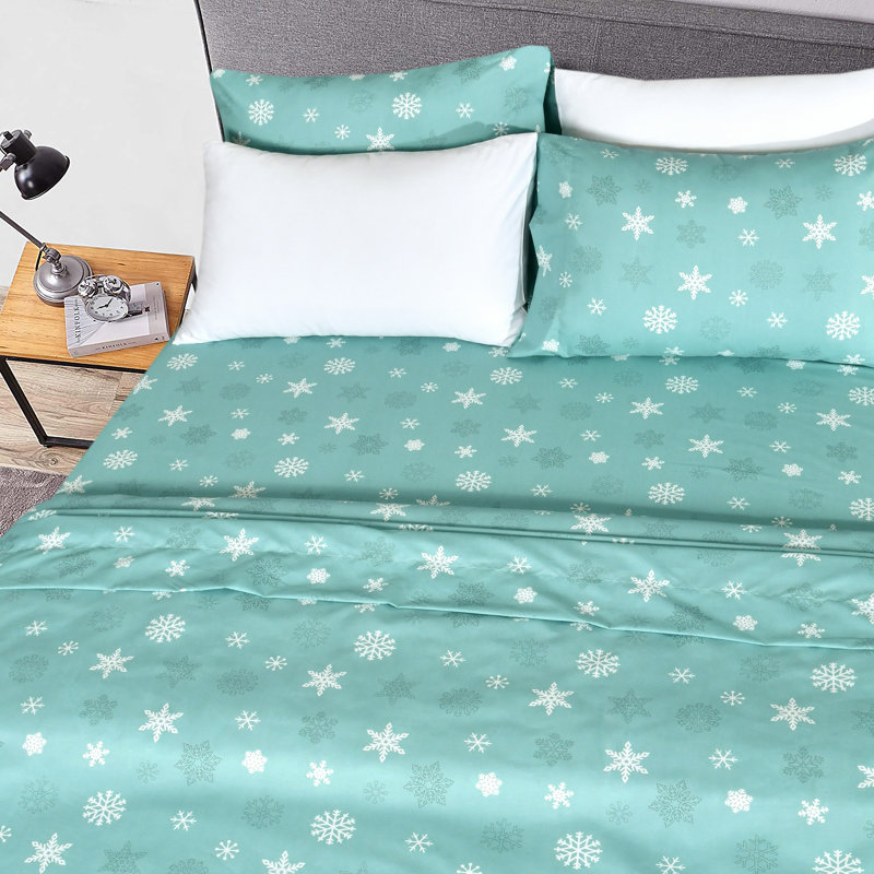 Eilerich Microfiber Geometric Sheet Set, Full/Double Sheet Set + 2 Pillowcases, Checkered