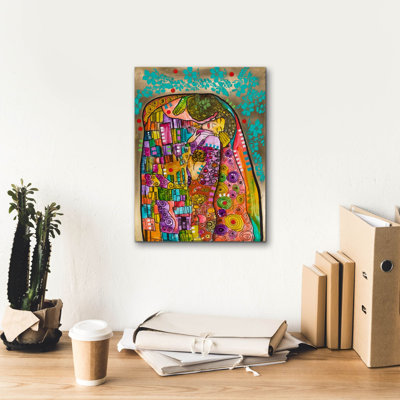 «The Kiss» par Dean Russo, art mural sur toile