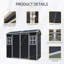 Remise de rangement extérieure 8 pi x 4 pi avec deux fenêtres et deux portes, remise en plastique avec plancher pour gargen, patio, cour, pelouse