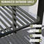 Îlot de cuisine extérieur avec rangement, aluminium, support de rangement double
