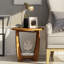 Table de bout avec tablette de rangement Arch Farmhouse, table d'appoint French Country-865423391