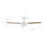 Ventilateur de plafond intelligent intérieur / extérieur Hoffen, ensemble d'éclairage à DEL à intensité variable et télécommande, fonctionne avec l'assistant Google, Amazon Alexa et les raccourcis Siri.-977037213-977037215-977037214