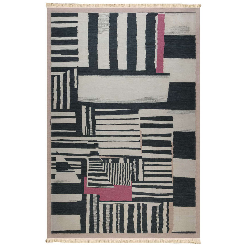 Tapis moderne à rayures abstraites