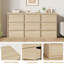 Commode moderne en bois à 9 tiroirs de 58,7 po de largeur avec tiroirs de rangement profonds, fabrication durable, dispositif anti-basculement et utilisation dans plusieurs pièces-133286588-133286587
