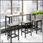 Ensemble de table de salle à manger à hauteur de comptoir extra longue avec 3 tabourets, durable et élégant pour les cuisines et les salles à manger modernes-2136449799-2136449793