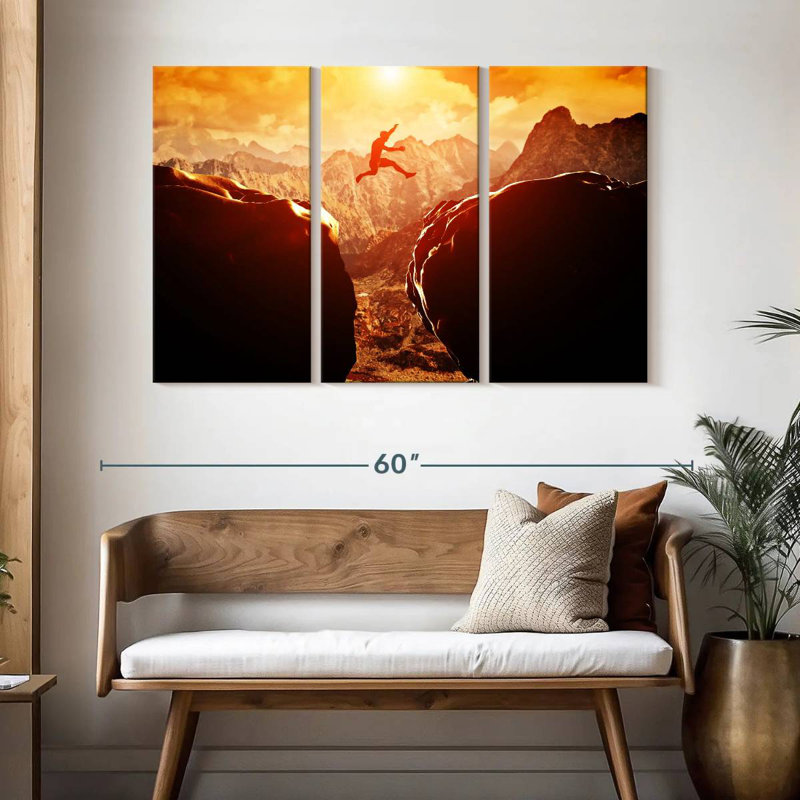 Sireci Extreme Cliff Jumping, 32" H x 50" W