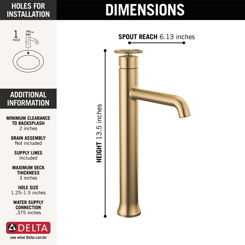 Robinet de salle de bain vasque Trinsic, Bronze champagne