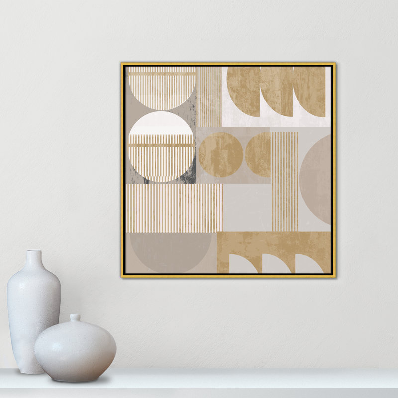 Golden Balance I Print par , Toile avec cadre, Flotteur doré, L 31,5 po x H 31,5 po