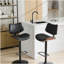 Tabouret de bar de style Mid-Century de style moderne, tabouret de bar rotatif à 360 ° recouvert de cuir réglable en hauteur, convient pour îlot de cuisine / restaurant / café, ensemble de 2