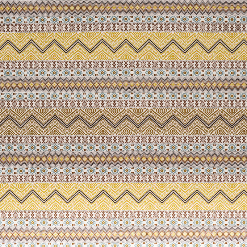 Schumacher x A Rum Fellow Holmul Hand Woven Fabric, Ochre