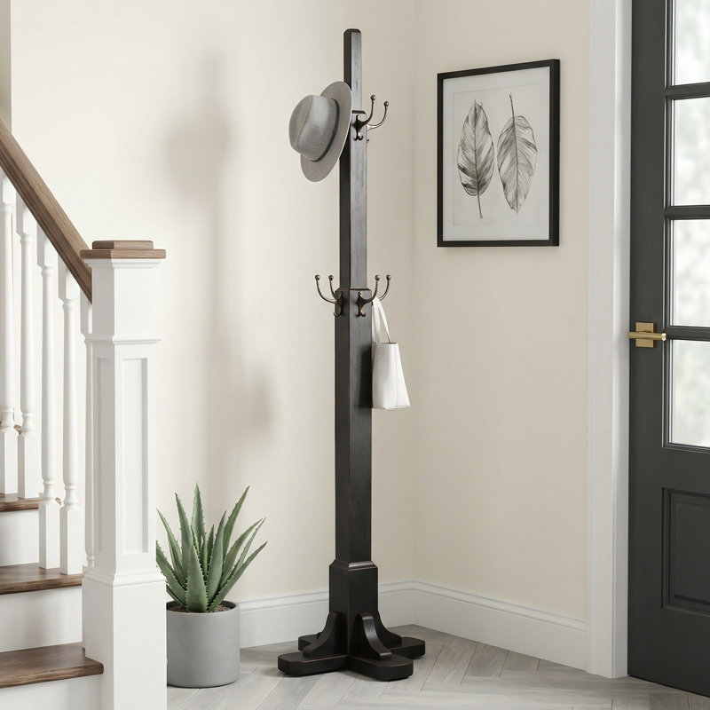 Freestanding Coat Rack, Black Licorice