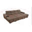 Canapé-lit en U, surdimensionné de 121 pouces - lit escamotable 2 en 1, canapé-lit modulaire avec méridienne de rangement double pour meubles de salon, brun foncé
