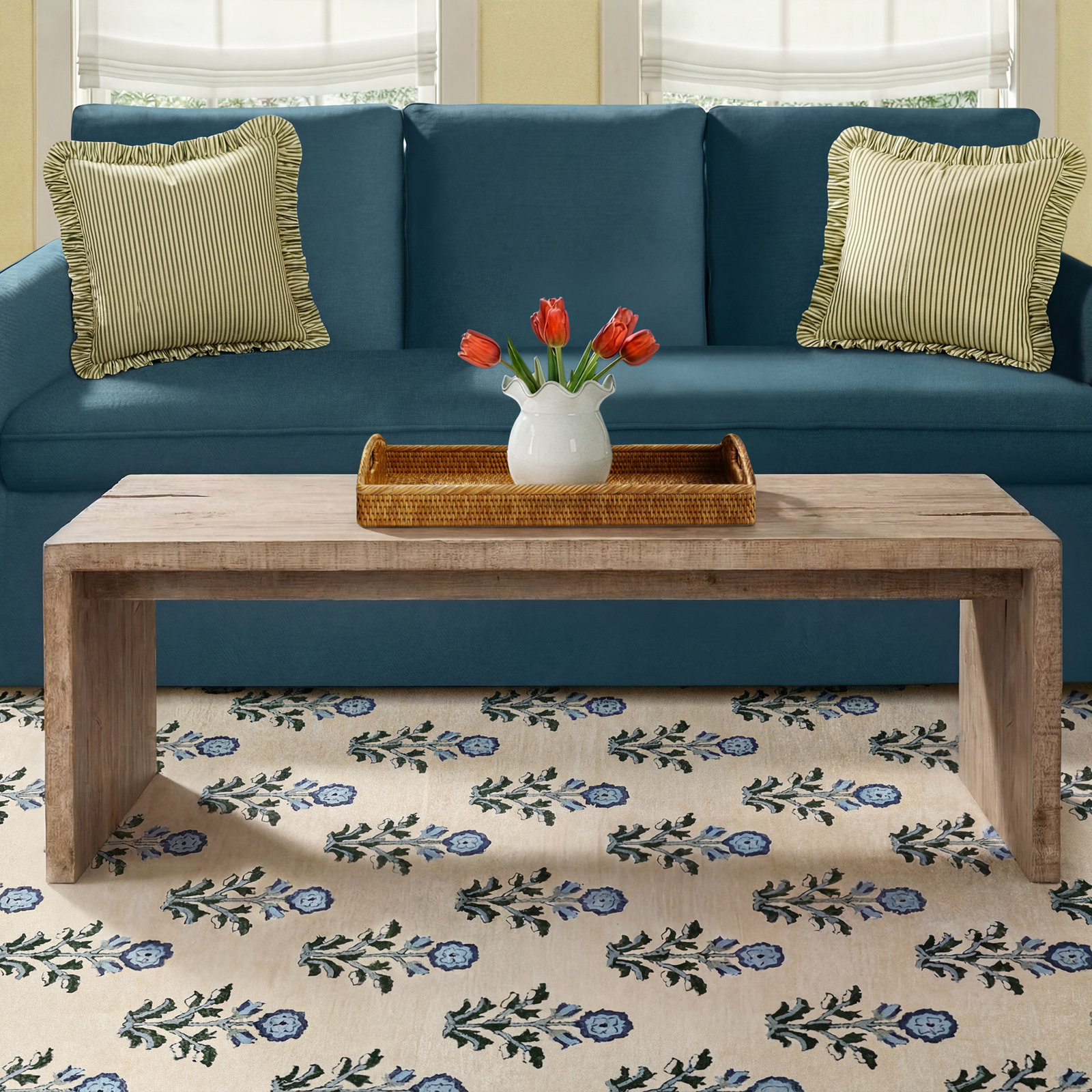 Solid Wood Coffee Table, Light Brown