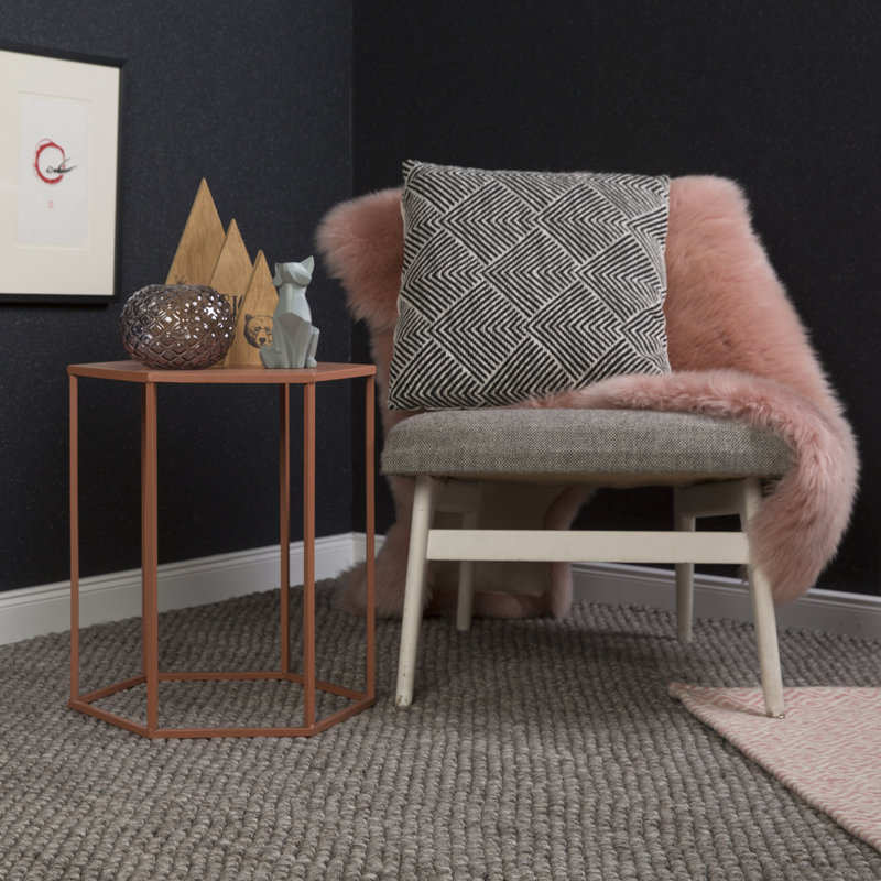 Loft Geometric Handmade Area Rug, Rectangular 80 x 150cm, Taupe