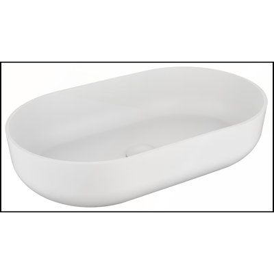 Lavabo vasque moderne au-dessus de la salle de bain ovale, non poreux et hygiénique pour un entretien facile et une conception élégante