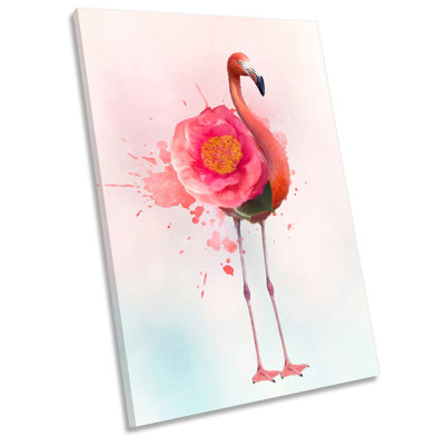 Pink Flamingo Rose - Wrapped Canvas Art Prints
