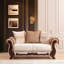 Causeuse de style traditionnel en bois d'ameublement en chenille