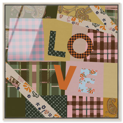 Retro Scarf II High-Gloss Frameless Acrylic Glass Wall Art Typography and Symbols Print by Oliver Gal, Ready to Hang, 12 x 12