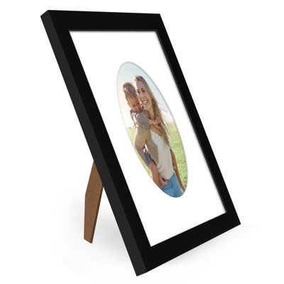 Cadre photo Americanflat avec tapis de forme ovale - idéal pour n'importe quelle pièce, salon, dortoir