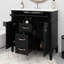 Meuble-lavabo 36 po avec lavabo, tiroir supérieur rabattable et 2 tiroirs de rangement-465961803