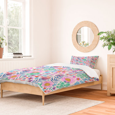 Ensemble de housse de couette en microfibre rose 3 pièces