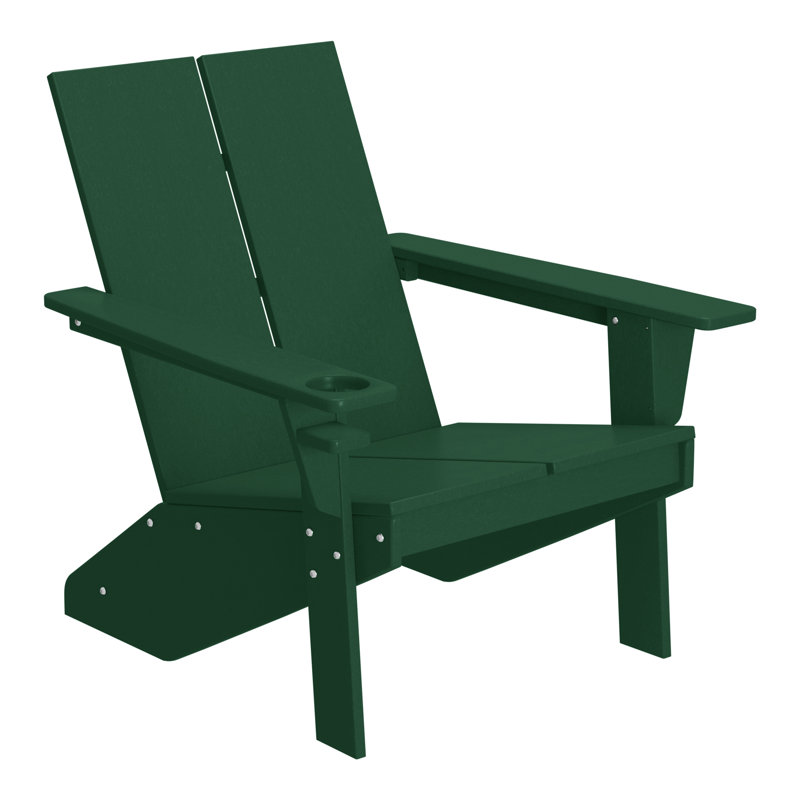 Chaise Adirondack moderne en poly, Vert foncé