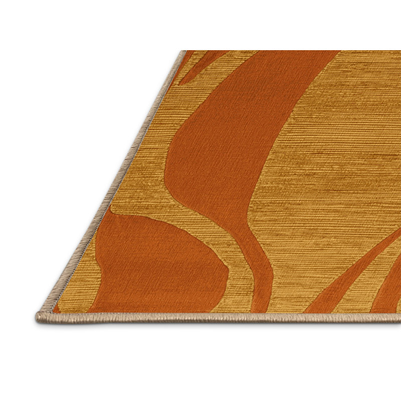 Tapis abstrait lavable à la machine, Rectangle 7 pi x 9 pi