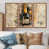 Toile avec cadre flottant brun