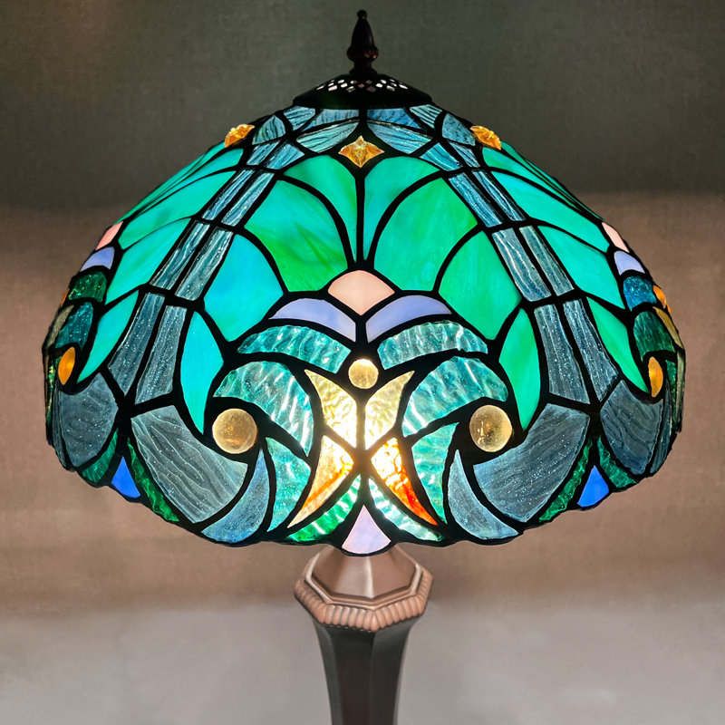 Abat-jour en verre coloré de 12 pouces Tiffany