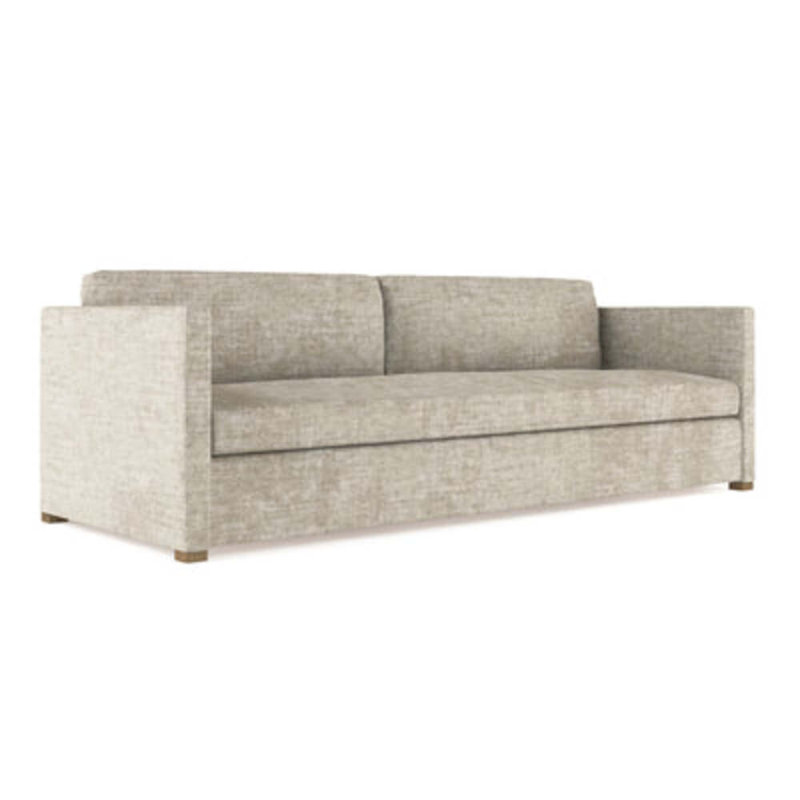 Canapé Madison, H 33 po x l 108 po x P 41 po, Velours écrasé huître, Patiné