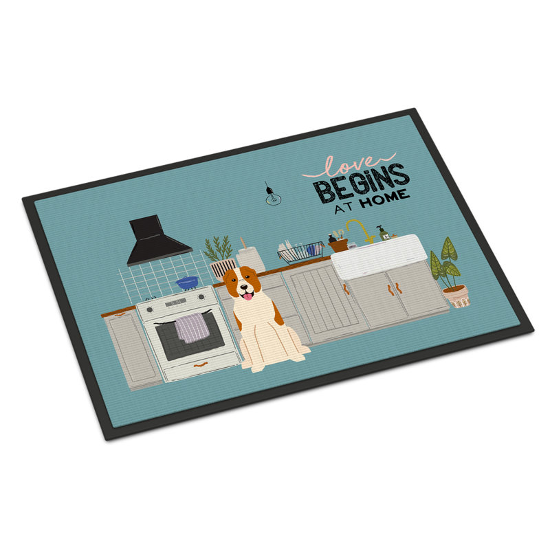 Tapis d'entrée antidérapant Guerriero, Berger d'Asie Centrale, L 18 po x L 27 po