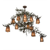 Pine Branch 12 - Light Chandelier