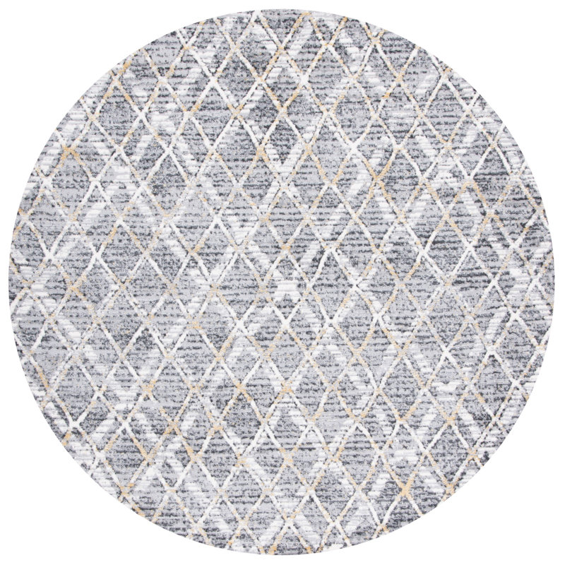 Weimer Performance Geometric Rug, Round 6'7"