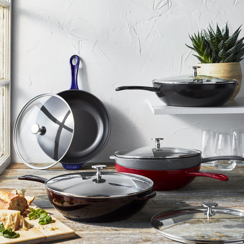 Staub Cast Iron 2.9-qt Saucepan with Glass Lid, Black Matte