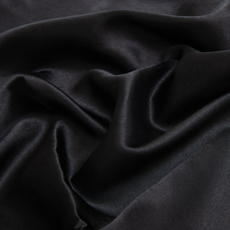 Taies d'oreiller en satin , Noir, Très grand