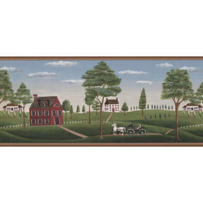 Bordure de papier peint L 15 pi x l 10,4 po Heacock Village