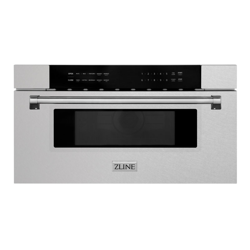ZLINE Autograph 30 in. Microwave Drawer, Satin Stainless Steel, Stainless Steel