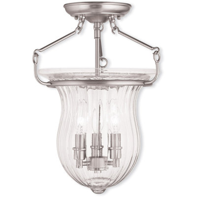 Piltzville Glass Semi Flush Mount