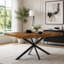 Table de salle à manger extensible rétro avec boîte de rangement-1967832972