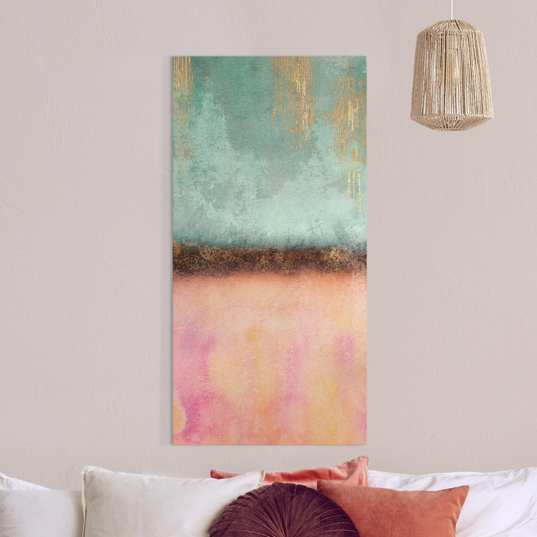 Leinwandbild Pastel Summer with Gold von Elisabeth Fredriksson