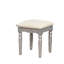 Meuble-lavabo de style transitionnel 1pc avec ensemble de tabouret à poignées avec rangement et tiroirs à 3 compartiments-766375039