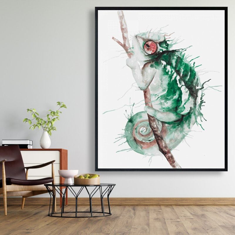 Aquarelle, impression caméléon sur toile