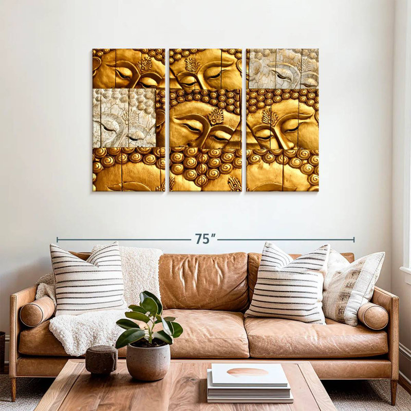 Leisha Royal Buddhas, 36" H x 57" W