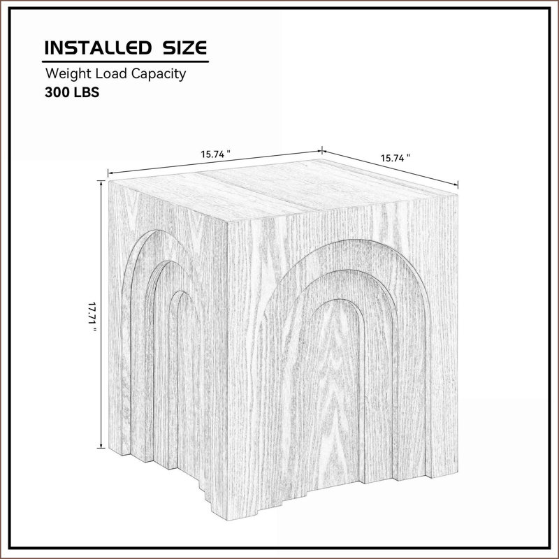 Table basse blanche moderne peu encombrante pour le salon / la chambre à coucher, panneau de fibres à densité moyenne imitation bois, facile à nettoyer