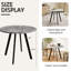 Modern Minimalist Circular Dining Table,Cement Texture, Medieval Modern Small Circular Dining Table, Casual Coffee Table