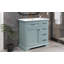 Meuble-lavabo 36 po avec lavabo, lavabo en céramique, 2 tiroirs basculants, charnières de porte à fermeture en douceur, gris