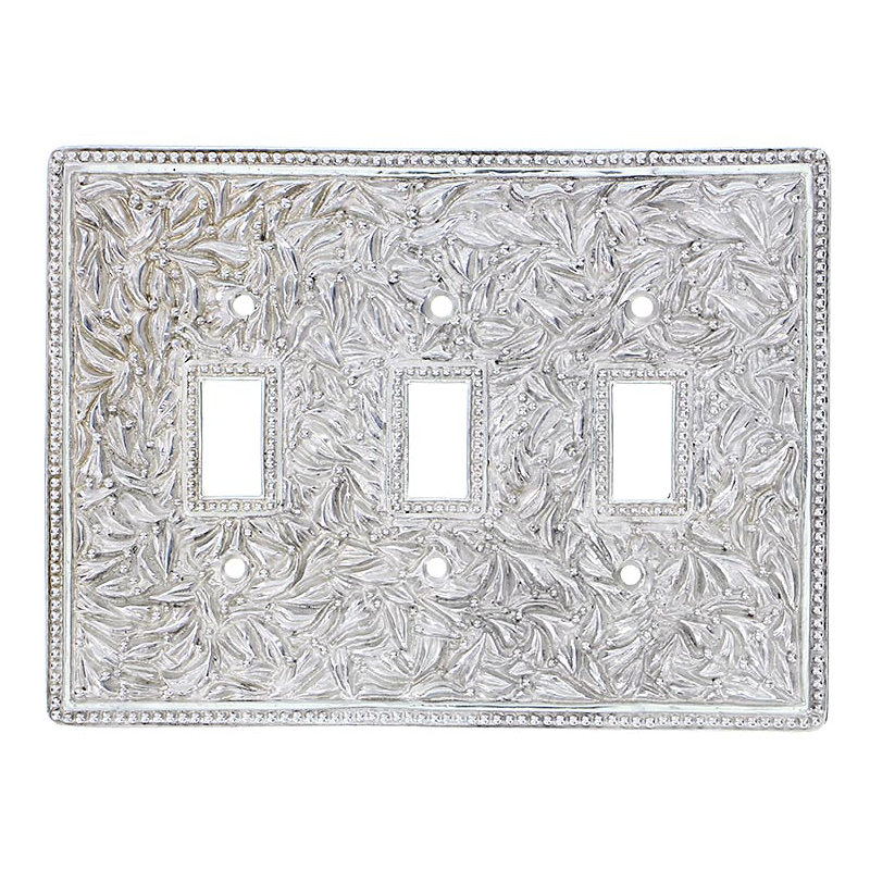 San Michele 3-Gang Toggle Light Switch Wall Plate, Polished Nickel