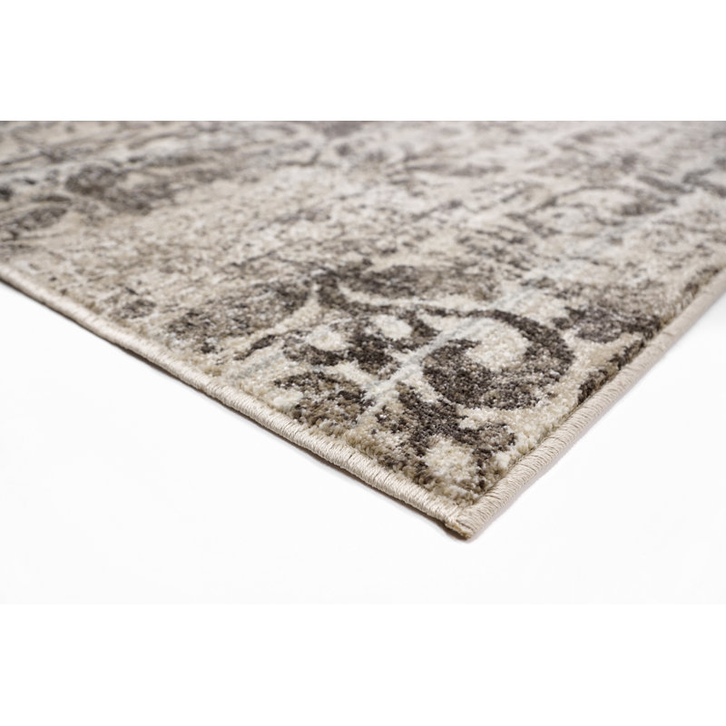 Tapis brun/beige Terrill, Rectangulaire 6 pi 7 po x 9 pi 10 po
